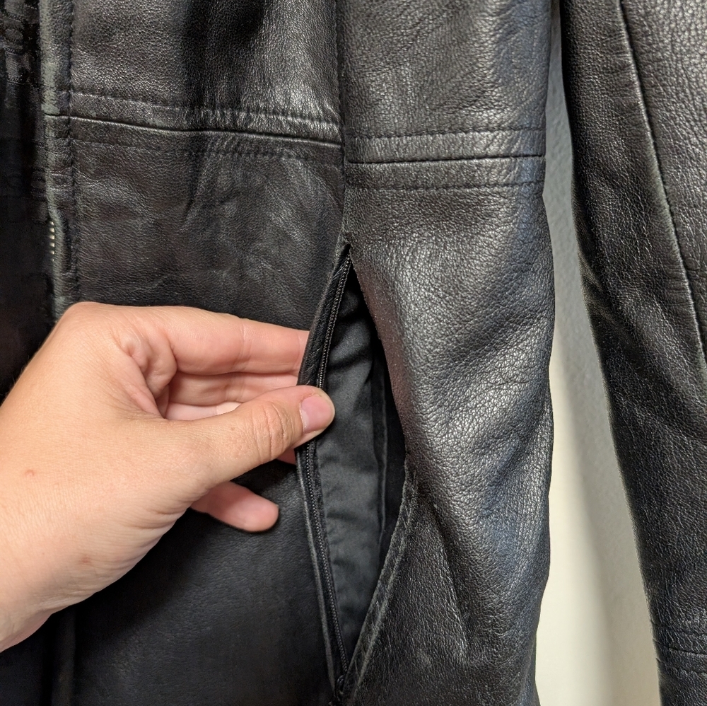 Wilsons Leather Pelle Studio Black Leather Jacket - Women's Medium - Picture 9 of 9